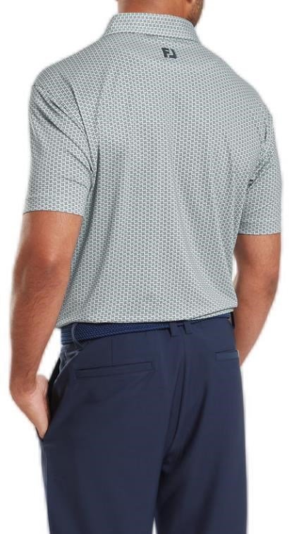 FootJoy Houndstooth Geo Lisle męskie polo, szary
