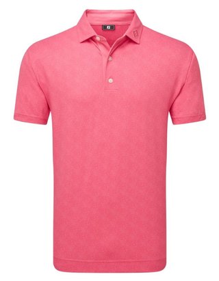 FootJoy Speckle Print Pique męskie polo, różowe