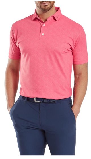 FootJoy Speckle Print Pique męskie polo, różowe