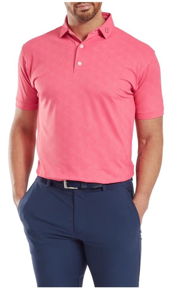FootJoy Speckle Print Pique męskie polo, różowe