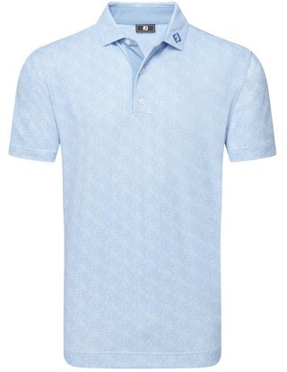 FootJoy Speckle Print Pique męskie polo, blue jay/white