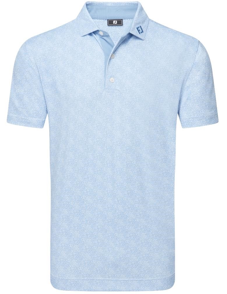 FootJoy Speckle Print Pique męskie polo, blue jay/white