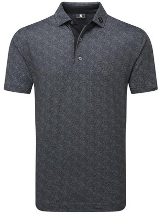 FootJoy Speckle Print Pique męskie polo, czarne