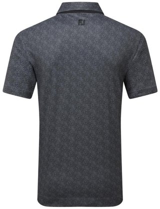 FootJoy Speckle Print Pique męskie polo, czarne