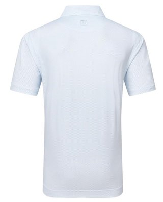 FootJoy Irongate Print Lisle męskie polo, white/skyway
