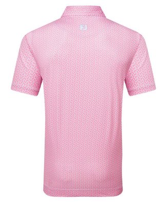 FootJoy Citrus Print Lisle mens polo męskie polo, różowe