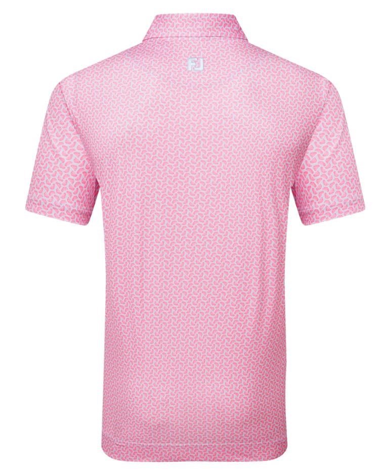 FootJoy Citrus Print Lisle mens polo męskie polo, różowe