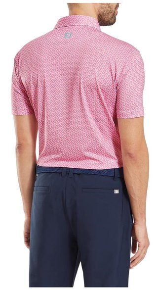 FootJoy Citrus Print Lisle mens polo męskie polo, różowe