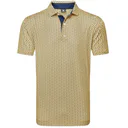 FootJoy Citrus Print Lisle mens polo męskie polo, taxi/navy