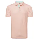 FootJoy Citrus Print Lisle męskie polo, pomarańczowy/jasnozielony