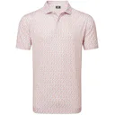FootJoy Floral Sketch Print męskie polo, pomarańczowy/biały