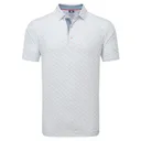 FootJoy Figure Print Lisle męskie polo, white/flint