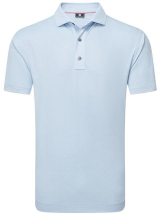 FootJoy Etched Texture Print Lisle męskie polo, niebieski