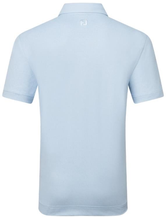 FootJoy Etched Texture Print Lisle męskie polo, niebieski