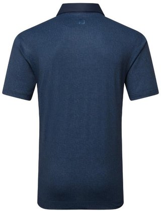 FootJoy Etched Texture Print Lisle męskie polo, granatowy