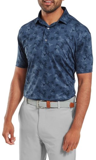 FootJoy Pop Camo Lisle męskie polo, granatowy