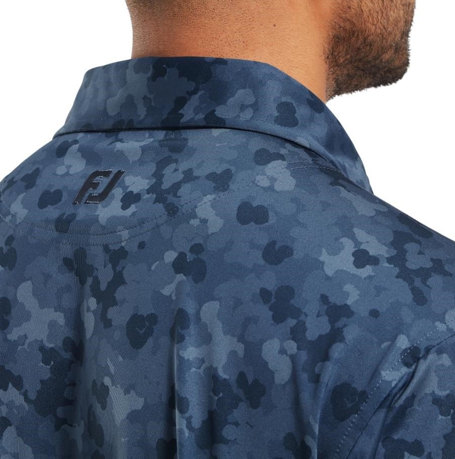 FootJoy Pop Camo Lisle męskie polo, granatowy
