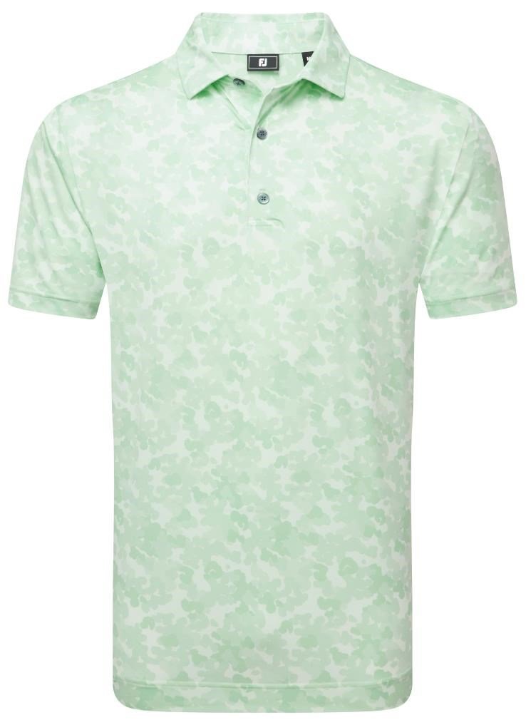FootJoy Pop Camo Lisle męskie polo, pistachio