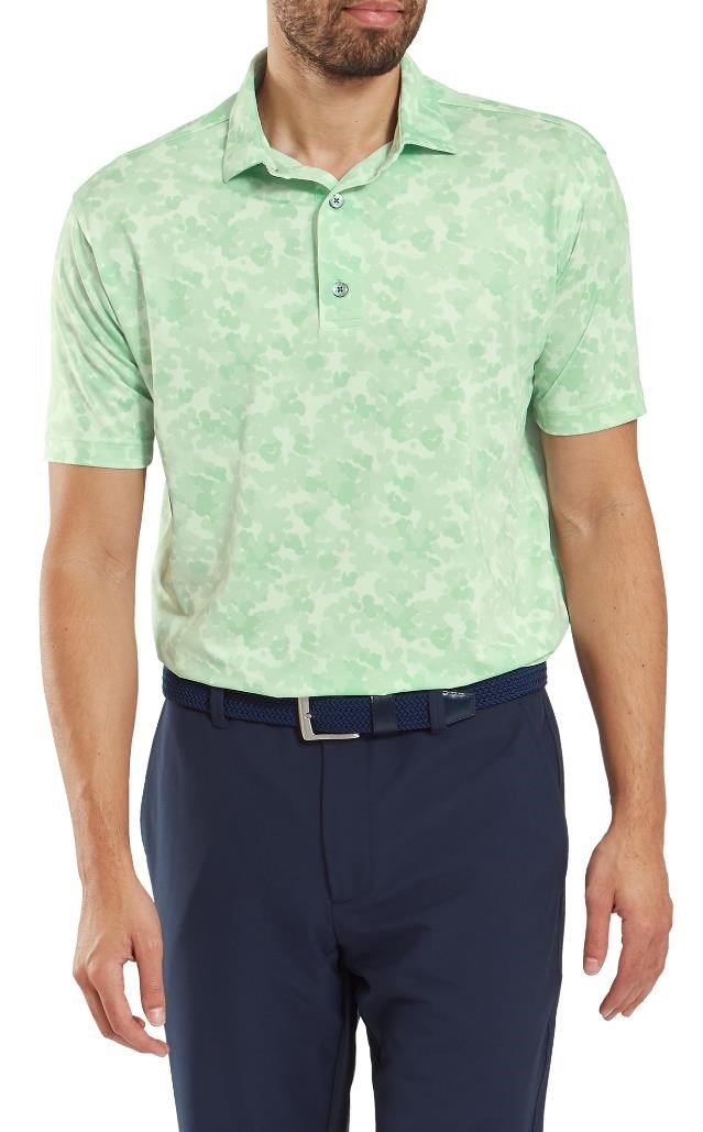 FootJoy Pop Camo Lisle męskie polo, pistachio