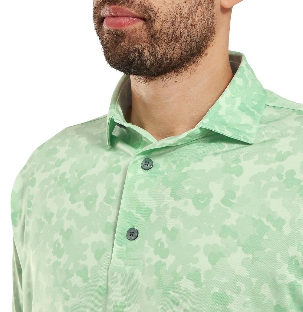 FootJoy Pop Camo Lisle męskie polo, pistachio