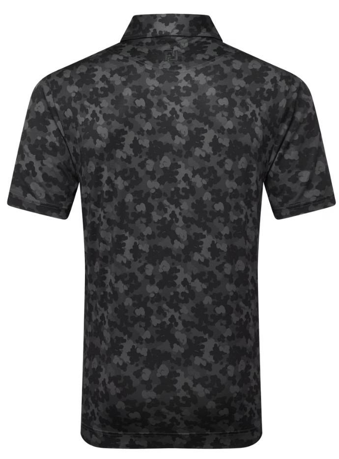FootJoy Pop Camo Lisle męskie polo, czarne