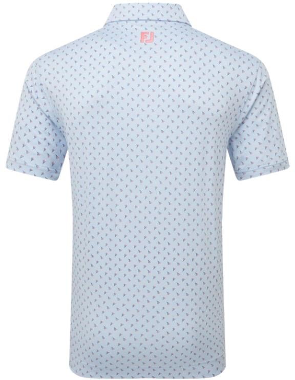 FootJoy Flower Bud Foulard Lisle męskie polo, niebieski