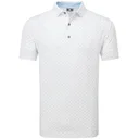 FootJoy Flower Bud Foulard Lisle męskie polo, biały