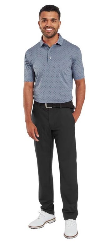 FootJoy Flower Bud Foulard Lisle męskie polo, flint