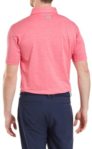 FootJoy Heather Lisle with Trim męskie polo, różowy