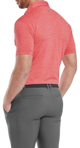 FootJoy Heather Lisle with Trim męskie polo, hibiscus
