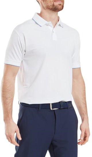 FootJoy Tipped Pique męskie polo, białe