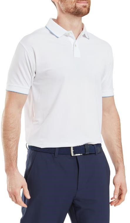 FootJoy Tipped Pique męskie polo, białe