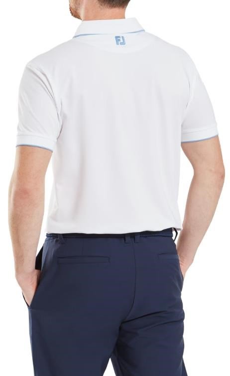 FootJoy Tipped Pique męskie polo, białe