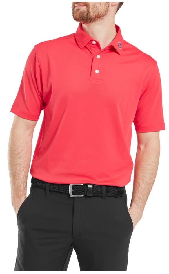 FootJoy Stretch Pique Solid męskie polo, hibiscus