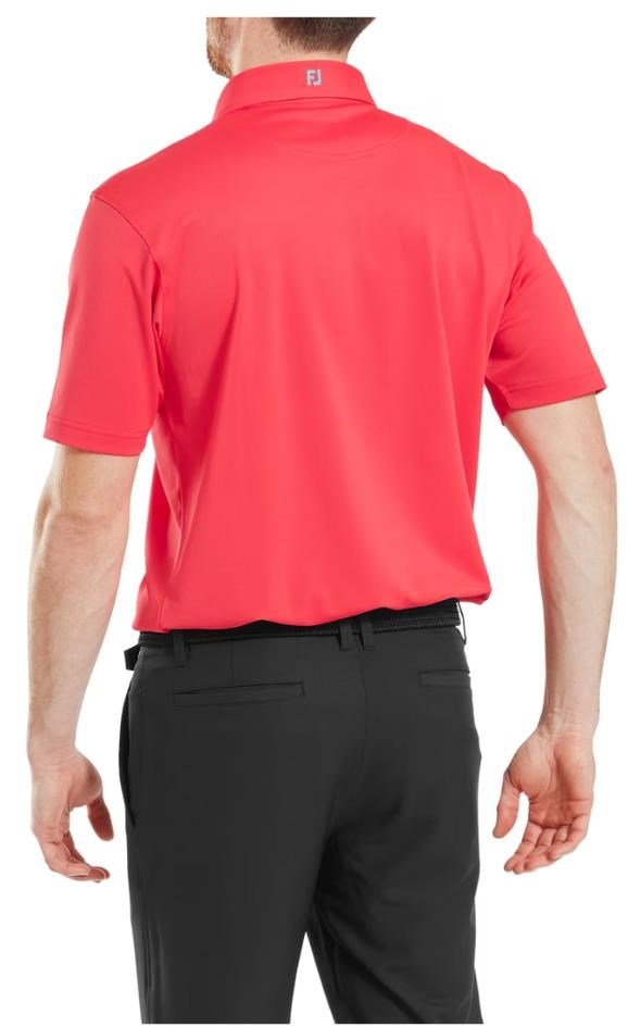 FootJoy Stretch Pique Solid męskie polo, hibiscus