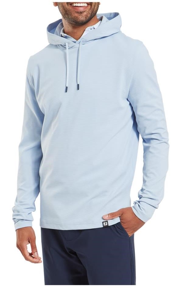 FootJoy Ottoman Jacquard Hoodie męska bluza, skyway