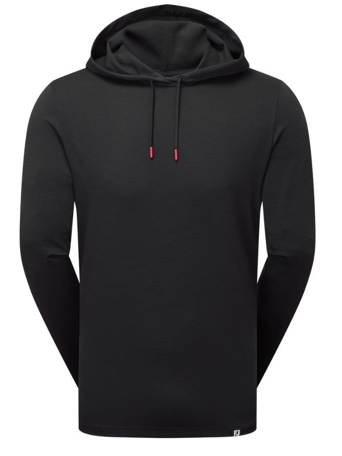 FootJoy Ottoman Jacquard Hoodie męska bluza, czarna