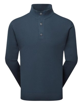 FootJoy Drirelease Button Placket męski sweter, dark denim