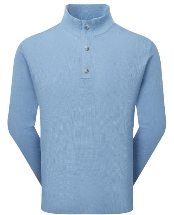 FootJoy Drirelease Button Placket męski sweter, niebieski