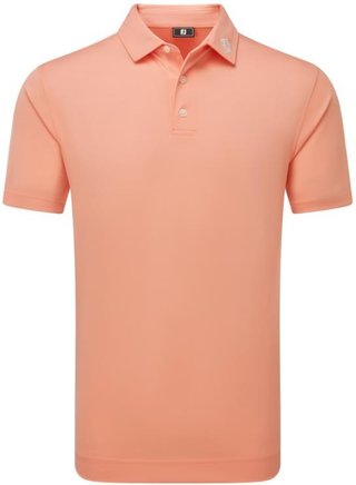 FootJoy Stretch Pique Solid Athletic Fit męskie polo, papaya