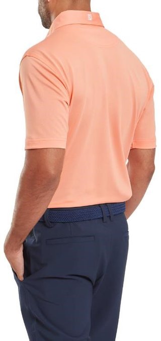 FootJoy Stretch Pique Solid Athletic Fit męskie polo, papaya