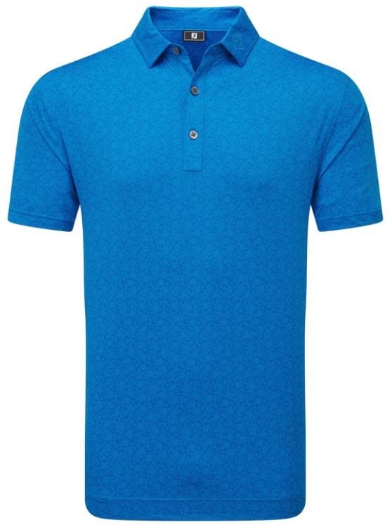 FootJoy Painted Floral Lisle męskie polo, niebieski
