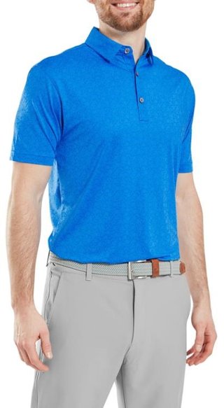 FootJoy Painted Floral Lisle męskie polo, niebieski