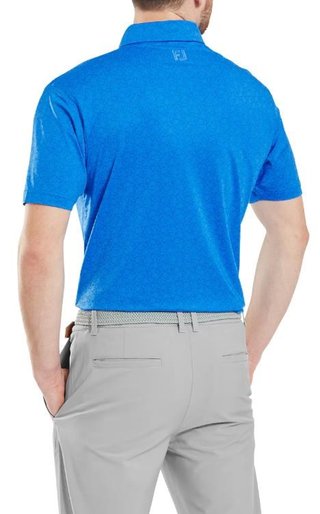 FootJoy Painted Floral Lisle męskie polo, niebieski