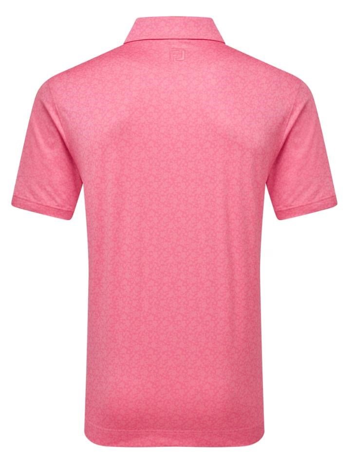 FootJoy Painted Floral Lisle męskie polo, różowe