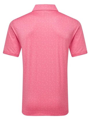 FootJoy Painted Floral Lisle męskie polo, różowe