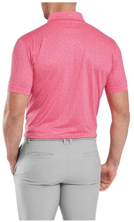 FootJoy Painted Floral Lisle męskie polo, różowe