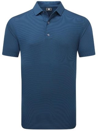 FootJoy Micro Feeder Stripe Lisle męskie polo, granatowy