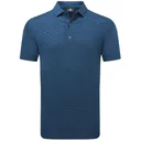 FootJoy Micro Feeder Stripe Lisle męskie polo, granatowy