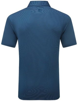 FootJoy Micro Feeder Stripe Lisle męskie polo, granatowy
